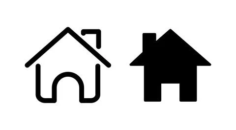 Home icon vector. House vector icon Stock Illustration