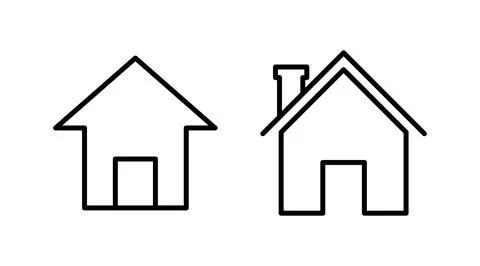 Home icon vector. House vector icon Stock Illustration