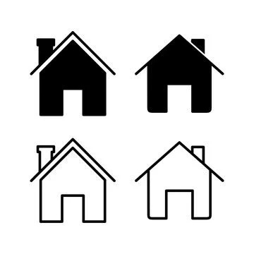 Home icon vector. House vector icon Stock Illustration