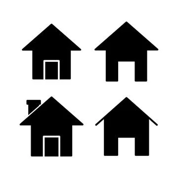 Home icon vector. House vector icon Stock Illustration