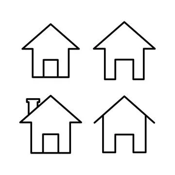 Home icon vector. House vector icon Stock Illustration