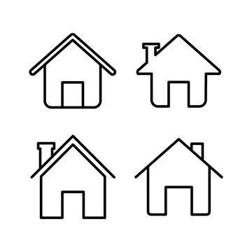 Home icon vector. House vector icon Stock Illustration