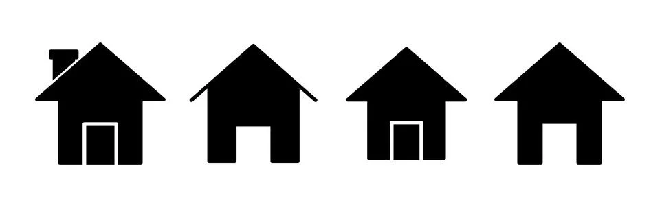 Home icon vector. House vector icon Stock Illustration