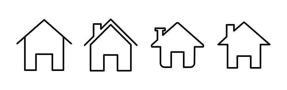 Home icon vector. House vector icon Stock Illustration