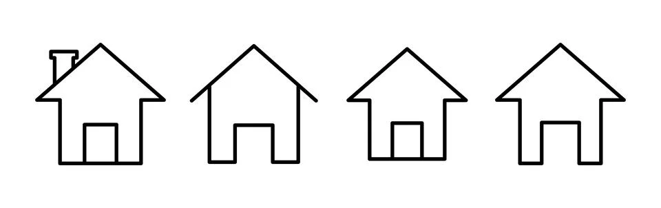 Home icon vector. House vector icon Stock Illustration