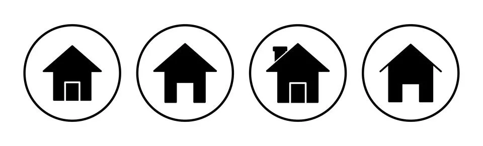 Home icon vector. House vector icon Stock Illustration