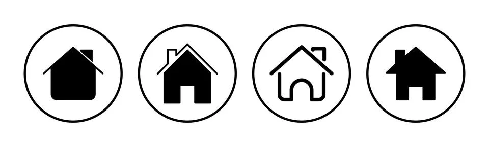 Home icon vector. House vector icon Stock Illustration