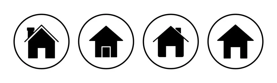 Home icon vector. House vector icon Stock Illustration