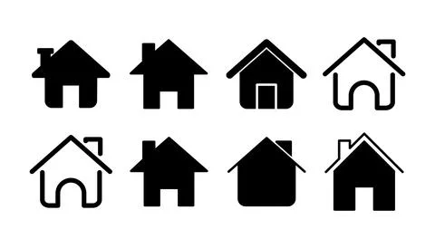 Home icon vector. House vector icon Stock Illustration