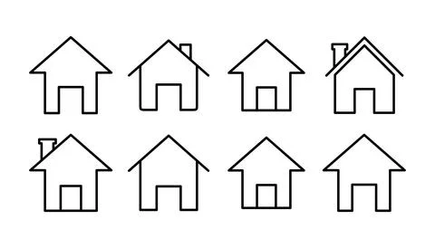 Home icon vector. House vector icon Stock Illustration
