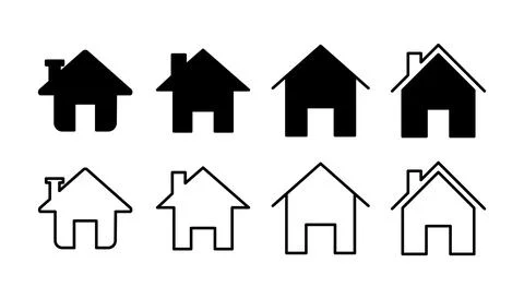 Home icon vector. House vector icon Stock Illustration