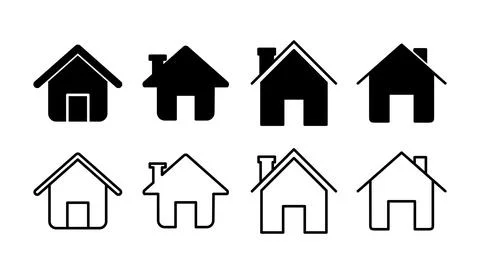 Home icon vector. House vector icon Stock Illustration