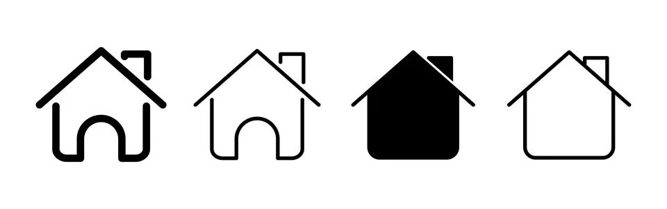 Home icon vector. House vector icon Stock Illustration