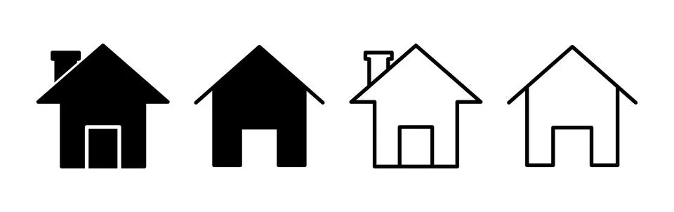 Home icon vector. House vector icon Stock Illustration