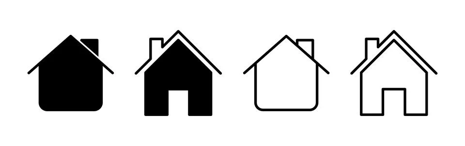 Home icon vector. House vector icon Stock Illustration