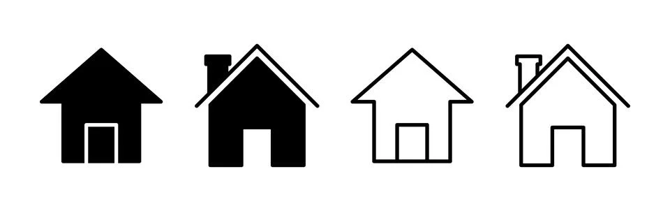 Home icon vector. House vector icon Stock Illustration