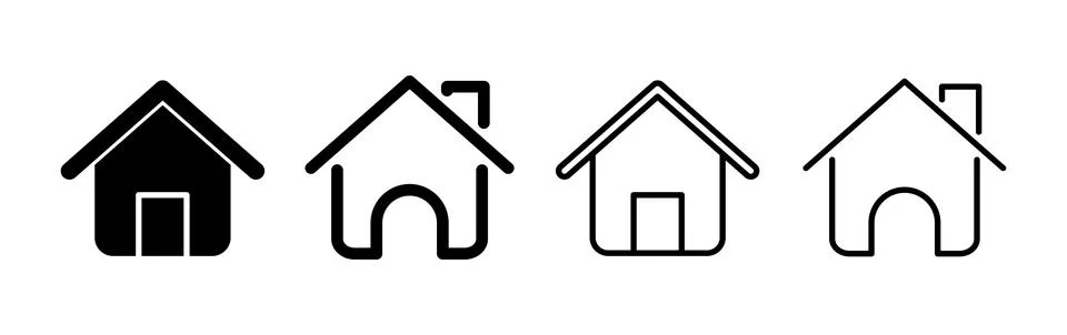 Home icon vector. House vector icon Stock Illustration