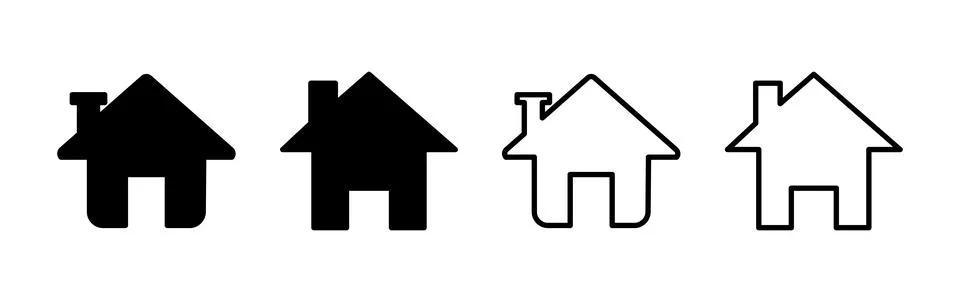 Home icon vector. House vector icon Stock Illustration