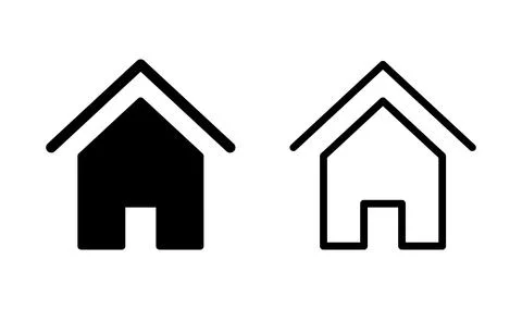 Home icon vector. House vector icon Stock Illustration