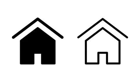 Home icon vector. House vector icon Ilustración de archivo