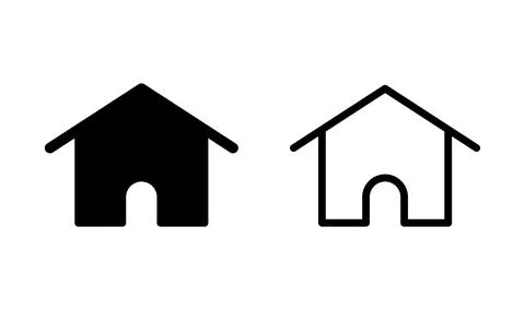 Home icon vector. House vector icon Stock Illustration