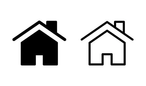 Home icon vector. House vector icon Stock Illustration