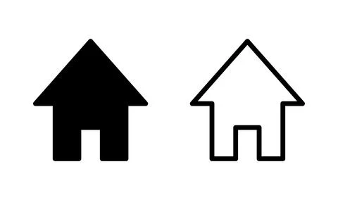 Home icon vector. House vector icon Stock Illustration