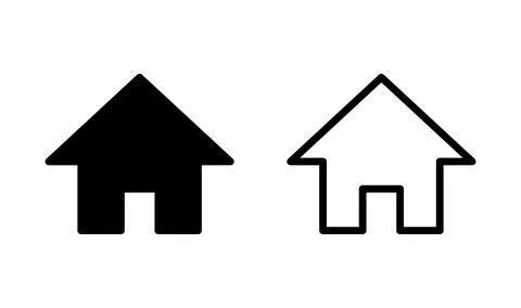 Home icon vector. House vector icon Stock Illustration