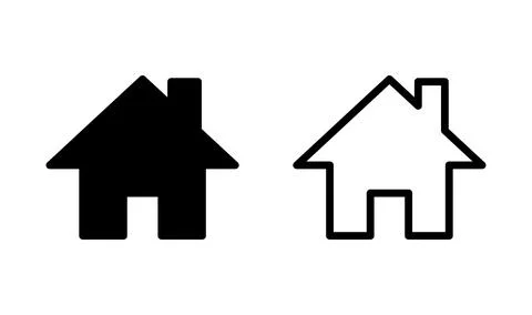 Home icon vector. House vector icon Stock Illustration