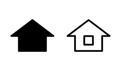 Home icon vector. House vector icon Stock Illustration