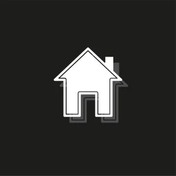 Home icon, vector real estate house, residential symbol Stock-Illustration