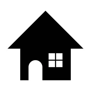 Home icon vector symbol in a flat color glyph pictogram illustration Stock Illustration