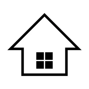 Home icon vector symbol in a flat color glyph pictogram illustration Stock Illustration