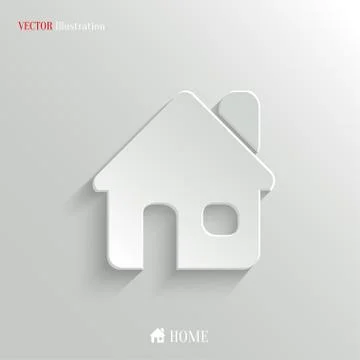 Home icon - vector white app button Stock Illustration