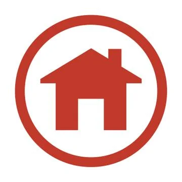 Home icon on white background. Stock Illustration