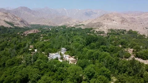 The Home in the Idyllic Green Valley Stock Footage 274869956