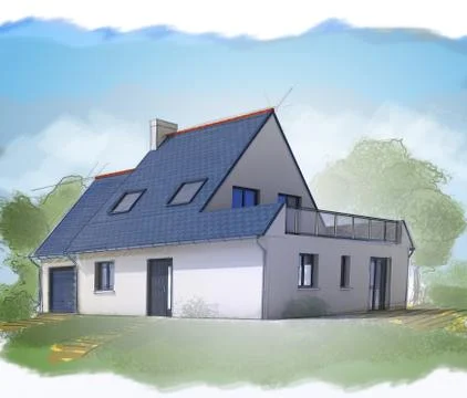 Home illustration b Stock Illustration
