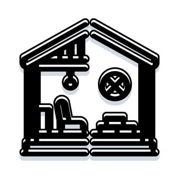 Home improvement planning with architectural elements icon Illustrazione stock
