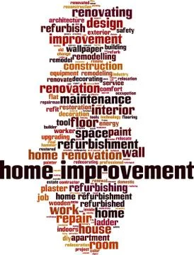 Home improvement word cloud Stock Illustration