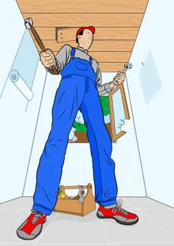 Home improver Stock Illustration