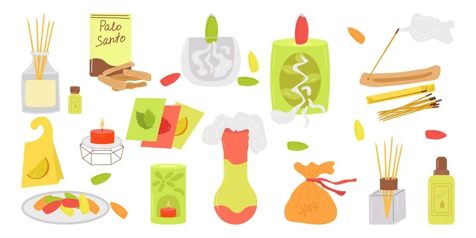 Home incense, aroma diffuser. Aromatherapy. Eps 10 Stock Illustration