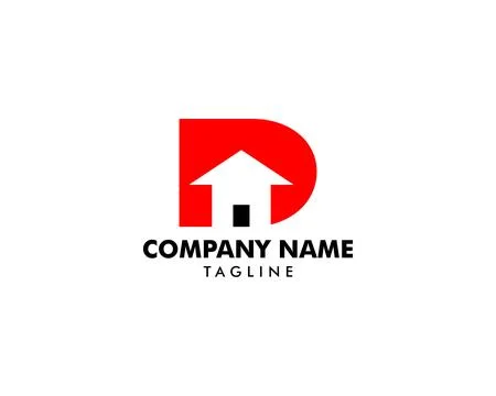 Home Initial Letter D Logo Design Stock-Illustration