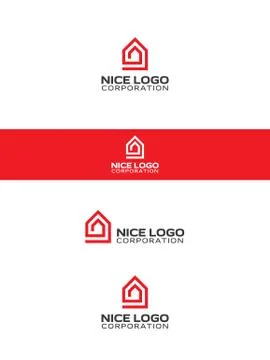 Home inside the house logo Stock Illustration