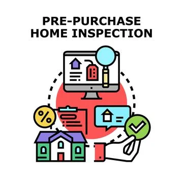 Home inspection before purchase process concept Stock Illustration