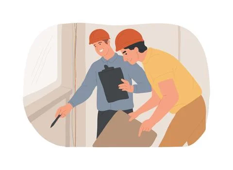 Home inspector isolated cartoon vector illustrations. Illustrazione stock