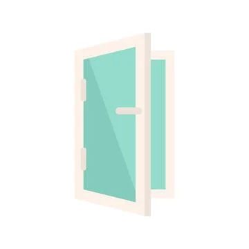 Home installed window icon flat isolated vector Stock Illustration