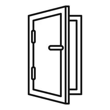 Home installed window icon, outline style Stock Illustration