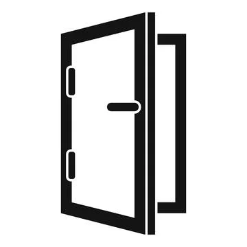 Home installed window icon, simple style Stock Illustration