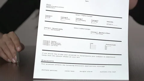 Home Insurance Agent Explain Form Stock Footage 243600849