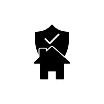 Home insurance icon vector. home shield protect logo 스톡 일러스트